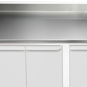 ROSTFRI BÄNKSKIVA 1000MM HÖG BAKKANT