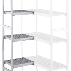 HYLLA.HÖRN I ALUM.-POLYETEN.373X744MM